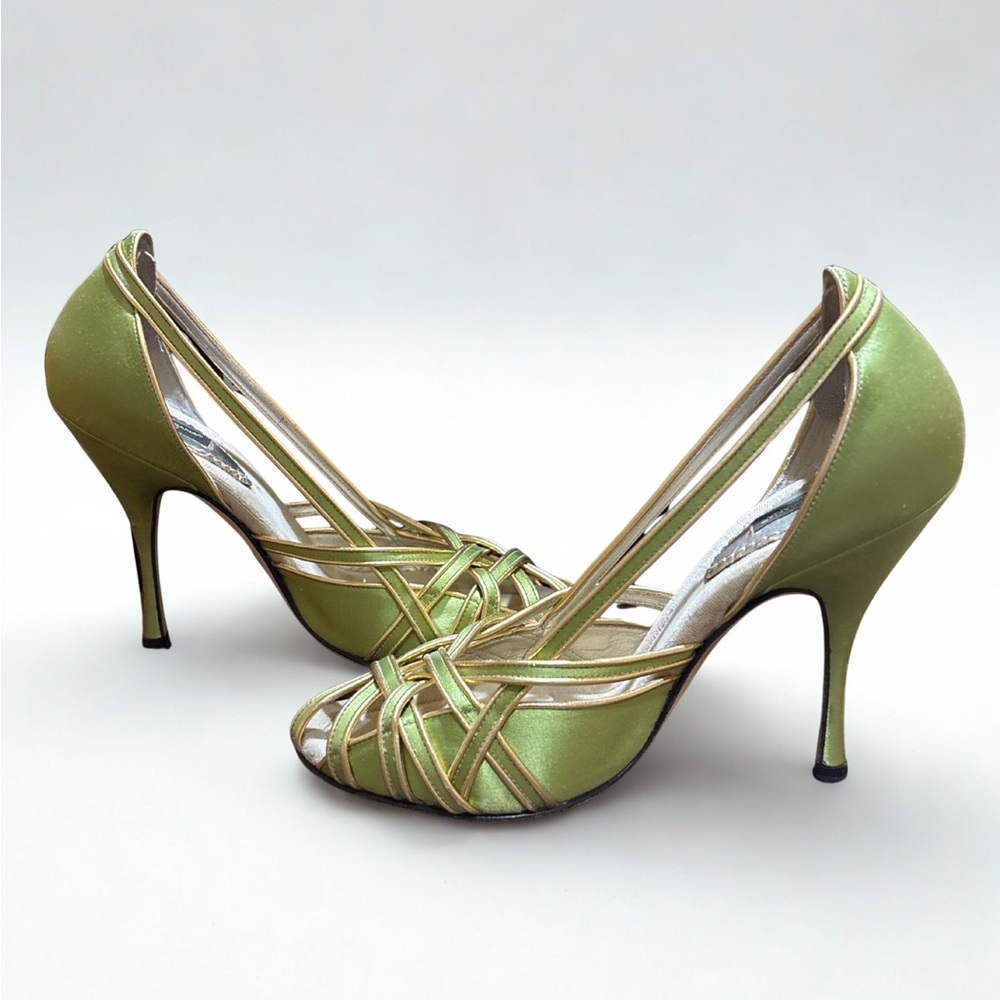 Dolce & Gabbana Green & Gold Heels - Size 37 (U.S. 6.5) - Worn once